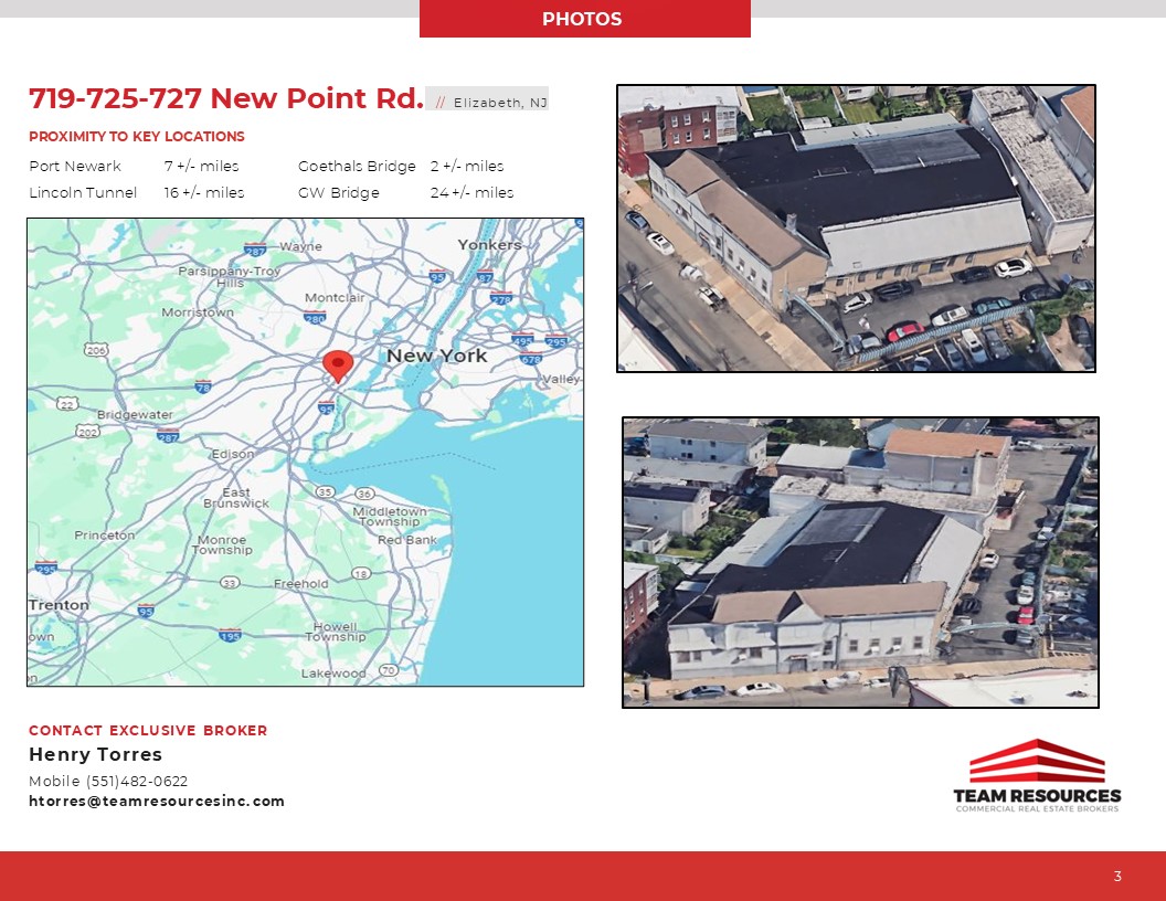 FOR SALE - 12,000 +/- SQ. FT. AT 719-727 NEW POINT ROAD IN ELIZABETH ...